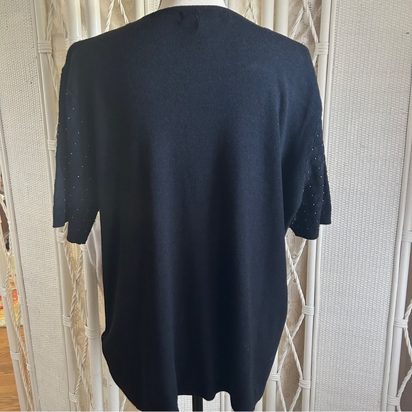 Jones New York Black Beaded Knit Sweater Vintage Pullover Plus size 3X - Picture 6 of 14